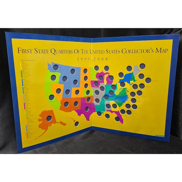 First State Quarters Collectors Map Guide & COA x2 - Picture 8 of 10